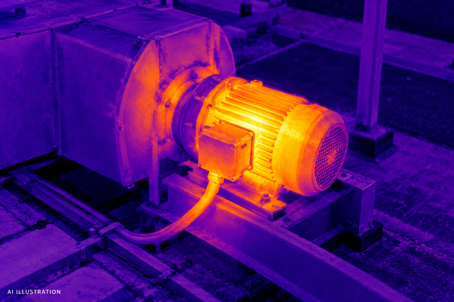 AI-generated thermal inspection illustration